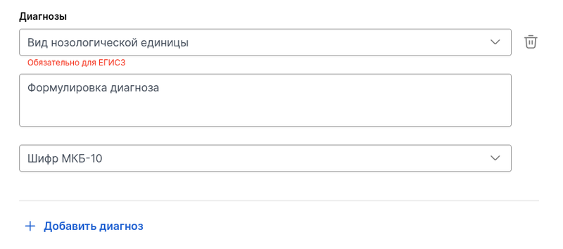 Диагнозы