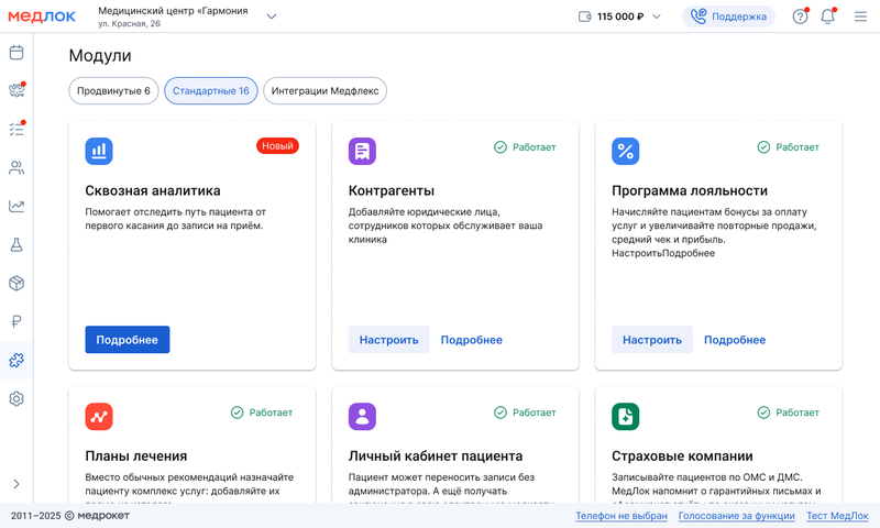 Модули Сквозная аналитика