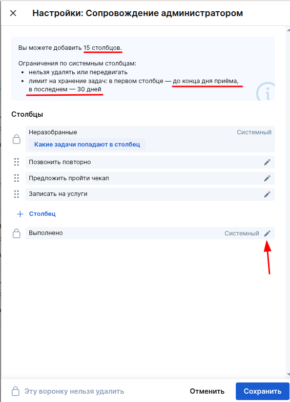 Особенности воронок