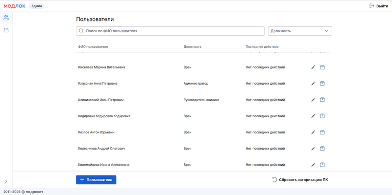 проверка пользователей в sys