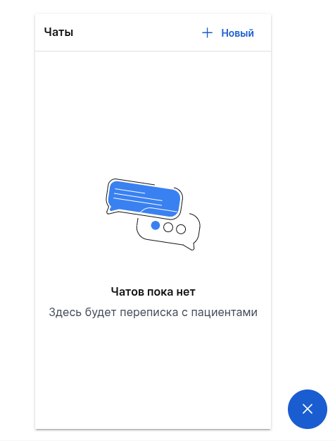 Пустой список чатов