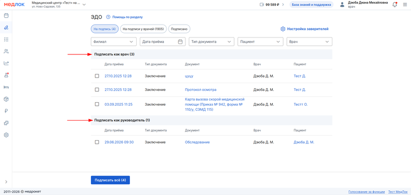 Виды подписи